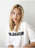 ミディアムレイヤー 美髪 透明感 イメチェン くびれ 髪質改善