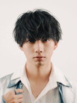 アロ 渋谷(Alo)&nbsp;黒髪シャドウパーマ × 無造作マッシュ