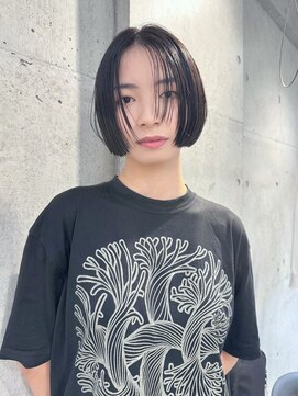 キャロルガーデンズ ボコカ 表参道(Carroll Gardens bococa) 黒髪ミニボブ×シースルーバング