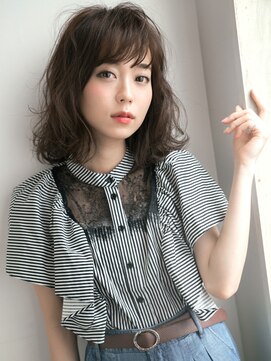 クラウン(CROWN) 黒髪エアリーショート☆オン眉×ふわマッシュウルフ