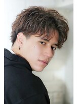 リップス 池袋(LIPPS)&nbsp;スパイラルパーマ かきあげアップバング