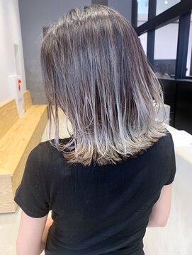 アルバム 銀座(ALBUM GINZA) ハイグラグレー_スリークボブ厚めバングローライト_ba286821