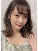 抜け感ミディアムレイヤー/大人可愛い/20代30代40代