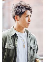 クレスト 近江八幡店(CREST) マッシュツーブロックメンズパーママッシュウルフメンズカット