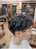 ツーブロックスパイラルパーマ