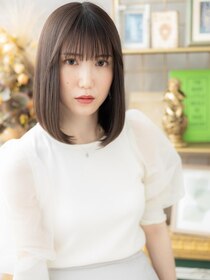 カバーヘア ブリス 北浦和西口店(COVER HAIR bliss) アッシュオリーブ前下がりエアストレートa北浦和20代30代40代