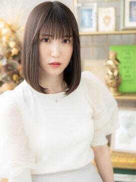 カバーヘア ブリス 北浦和(COVER HAIR bliss) アッシュオリーブ前下がりエアストレートa北浦和20代30代40代