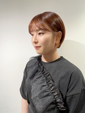 ゴウトゥデイ 渋谷MODI店(GO TODAY) オレンジカラー×ミニボブ