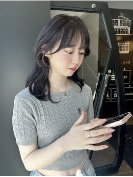 アオ(ao.) ラベンダーグレージュ/シアーカラー/レイヤー/セミディ