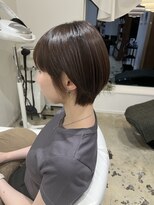 ヘアーデェカラー(hair de KOLOR) 【つくば】大人可愛い耳かけボブ／秋色オリーブグレージュ