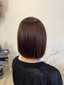 レポヘアー(Repos hair) 20代30代40代ストレートダークブラウン髪質改善大人ボブ