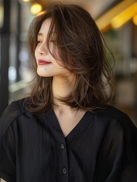 アルトリスト(Altruist Aging×HAIR&SPA) ★ダークアッシュ大人ガーリーボブ着物ミディアムレイヤーカット