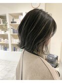 【CROP】ハイライト×白髪ぼかし×ダークグレージュ