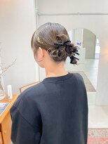ヘアー アイス カンナ(HAIR ICI Canna)&nbsp;20代30代ツインベロアリボンアレンジ♪結婚式参列にオススメ！
