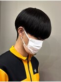 黒髪マッシュナチュラルマッシュメンズヘア韓国ツーブロック