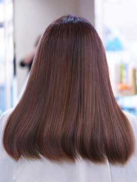 ネス(NESS) オレンジベージュなハイライトの入ったロングスタイル8