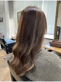 大人美人ハイレイヤーぱっつん前髪黒髪ロングワイドバンク小顔