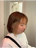 くびれヘア/アプリコットオレンジ/ハイライトカラー/西尾