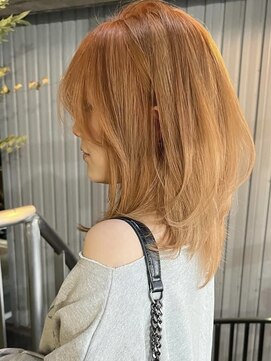 ラキング ギンザ トウキョウ(LAKING GINZA) くびれヘア/アプリコットオレンジ/夏/ハイライトカラー[銀座駅]