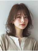 40代50代60代/脱白髪染め白髪ぼかしハイライト/くびれミディアム