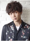 men's/メンズ/リバースセンターパート/ニュアンス/ダウンパーマ
