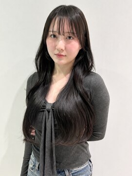 オーロ 塚口店(ORO) 小顔レイヤーロング×透明感暗髪