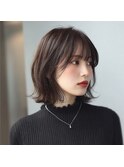 ひし形ボブ/レイヤーボブ/外はねボブ/ダークブラウン/阪急桂
