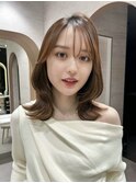 ミルクティーベージュ/レイヤーボブ/韓国巻き/顔周りカット/大宮