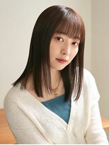 リュドール 名駅(Rue D'or)&nbsp;オリーブアッシュ セミロング レイヤーカット 前髪カット 艶髪