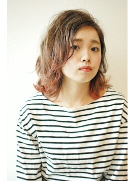 レーベル(LABEL) 【LABEL】ピンクチラ見せインナーカラー