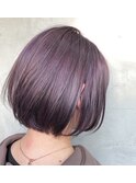 ラベンダーピンク_イルミナカラーミニマムボブ【北間】