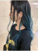 ウェーブstyle×シアンブルー