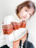 ネイヴィル オモテサンドウ(navile omotesando) ボブレイヤー×アッシュブラウン20台30代シースルーバング前髪