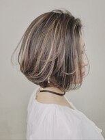 アグ ヘアー レチェ 高崎2号店(Agu hair leche) 《Agu hair》ハイライト×エアリーショートボブ