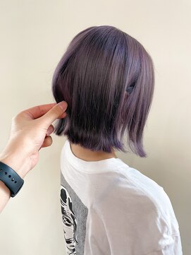 オル(Olu) 【MASAYA】切りっぱなしボブ×ラベンダーアッシュ