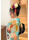 シンプルに～高めお団子スタイル