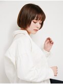 黒髪/グレーベージュ/レイヤーロング/前髪パーマ[新宿駅]