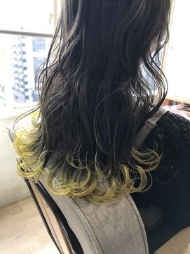 ランプ ヘアー(lamp hair) 【lamp斉藤】裾カラー×イエロー