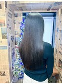 オルチャンヘアミルクチョコレートシルキーリラクシー斜めバング