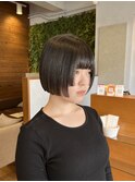 ぷつっとボブ×姫カット/ぱっつん前髪/10代20代30代