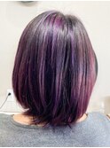 おしゃれな大人のデザインカラー ピンクバイオレット ハイライト