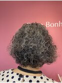 グレイヘアスパイラルパーマ