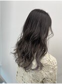 透明感グレージュハイライト