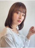 フェイスレイヤー大人かわいい段カットナチュラルブラウン