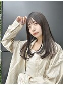 顔まわりレイヤー×シースルーバング　ナチュラルロング　ha920