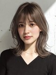ミディアムレイヤー×白髪ぼかしカラー３０代４０代５０代６０代