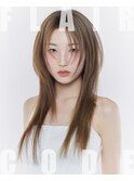 韓国ヘア くびれミディ アッシュグレージュ イルミナ 髪質改善