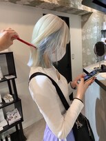 ペレ 原宿(PELE) ダブルカラー/ケアブリーチ/羽エクステ/原宿