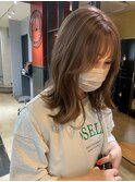 ミルクティーベージュ×レイヤーカット