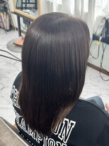 ヘアメイクアクト 都賀店&nbsp;ビビリ毛を整えてからメテオカラー×白髪染め